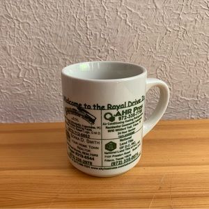 Vintage Diner Mug The Royal Drive In Frisco Texas Ads Coffee Cup
